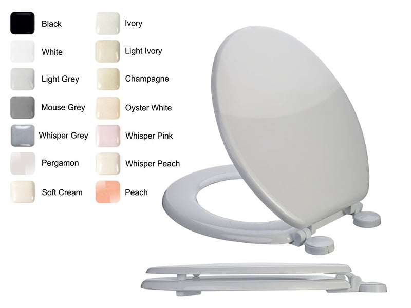 Prisma Mouldwood Seat & Cover with Strong Plastic Pillar Hinges
