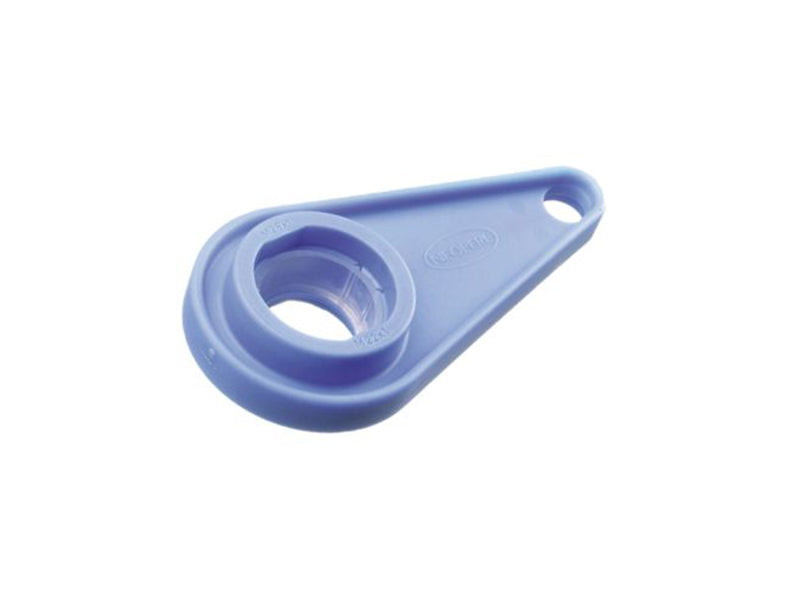Blue service key for faucet aerators with housing
