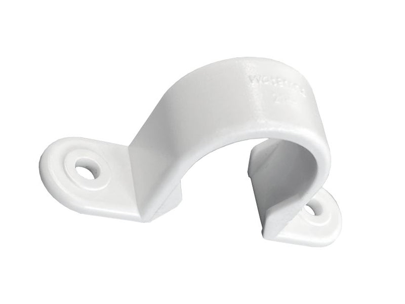 Overflow Waste Pipe Clip - White