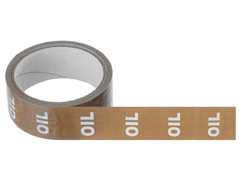 Oil Identification Tape - White/Brown