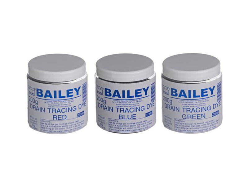 Bailey 200g Jars Drain Testing Dyes
