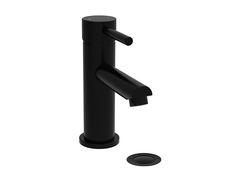 Basin Mixer with Popper Waste - Black