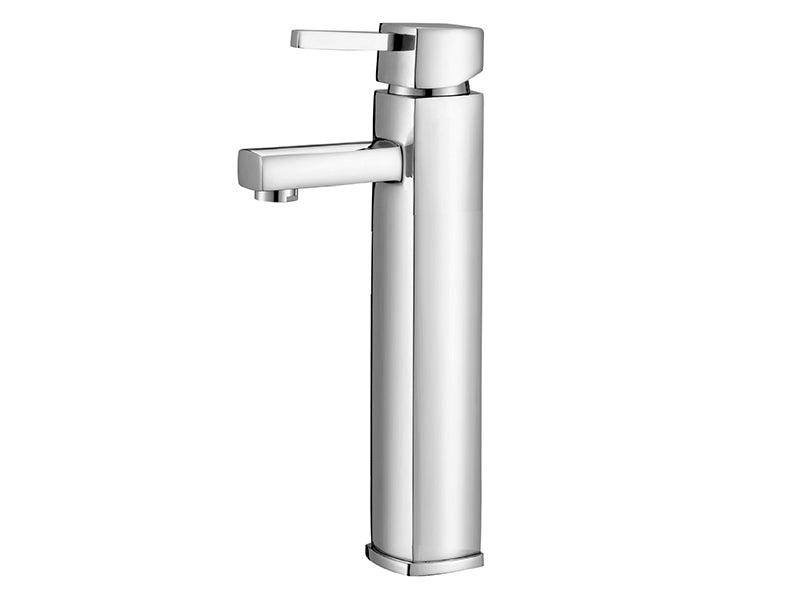 Square Tall Basin Mixer - Chrome Finish