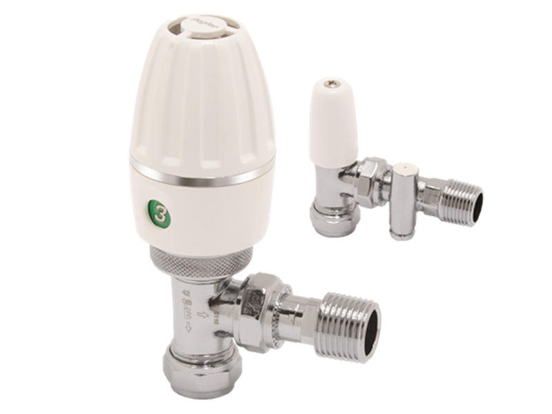 Pegler Terrier TRV & Lock-Shield Pack with Drain Off