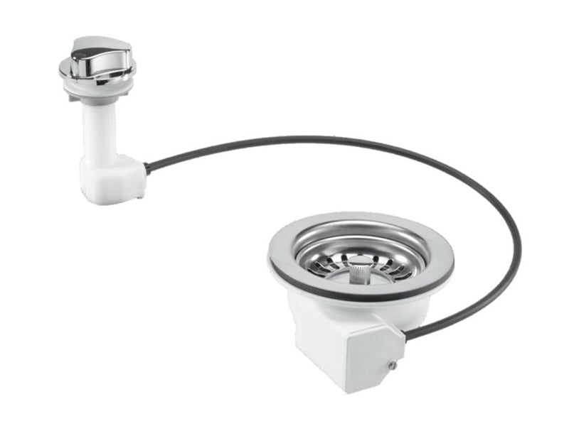 Flange Basket Strainer Waste Only with Remote Control Pop Up