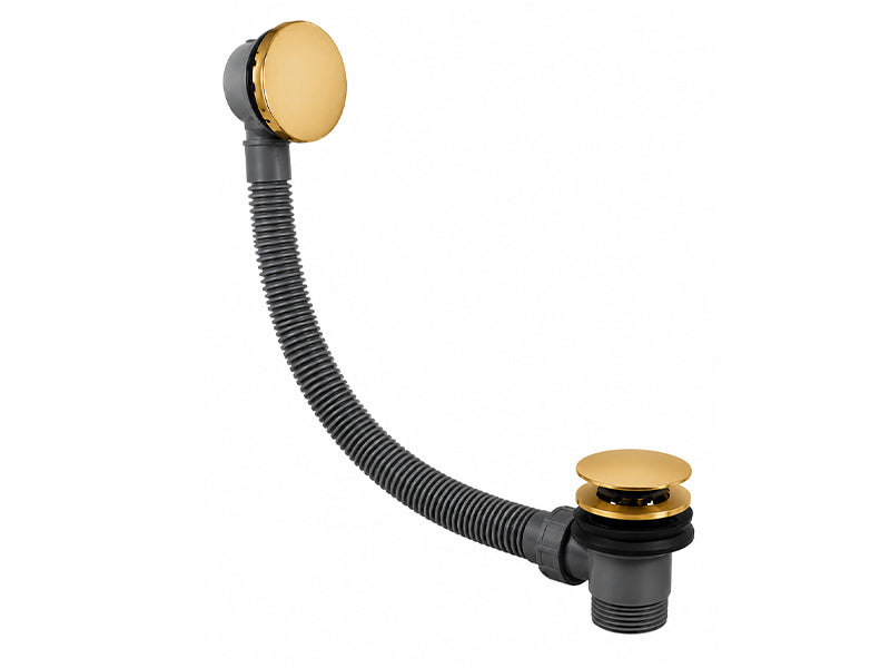 1 1/2" x 70mm Flange Cable Operated C.P. Bath Waste & Overflow Set - Brushed Brass