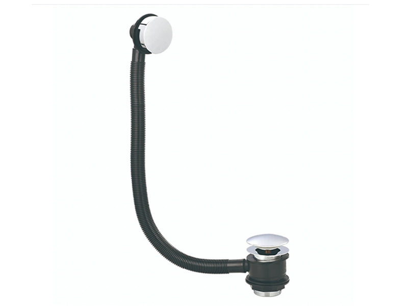 1 1/2" x 70mm Flange Cable Operated C.P. Bath Waste & Overflow Set - White