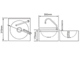 The Poddle Heavy Duty Knee Operated Hand Rinse Basin without Splashback