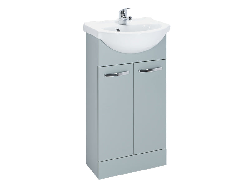 Reno 2 Doors, Floor Standing Vanity Units - Matt Fjord Green