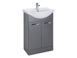 Reno 2 Doors, Floor Standing Vanity Units - Matt Anthracite