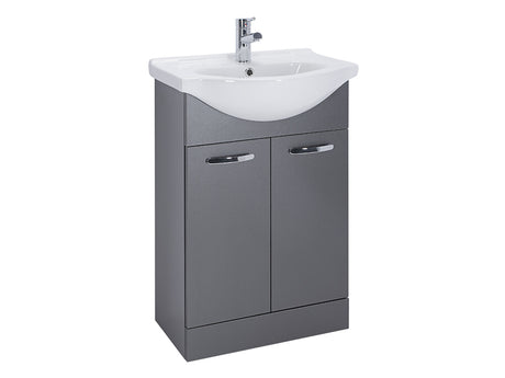 Reno 2 Doors, Floor Standing Vanity Units - Matt Anthracite