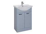 Reno 2 Doors, Floor Standing Vanity Units - Matt Denim Blue