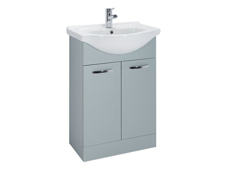 Reno 2 Doors, Floor Standing Vanity Units - Matt Fjord Green