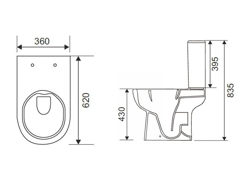 Rio Close Coupled WC Suite with Soft Close Seat & Cover