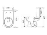 Rio Close Coupled WC Suite with Soft Close Seat & Cover