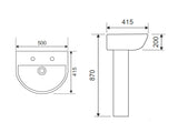 Rio Wash Hand Basin - 2 Taphole