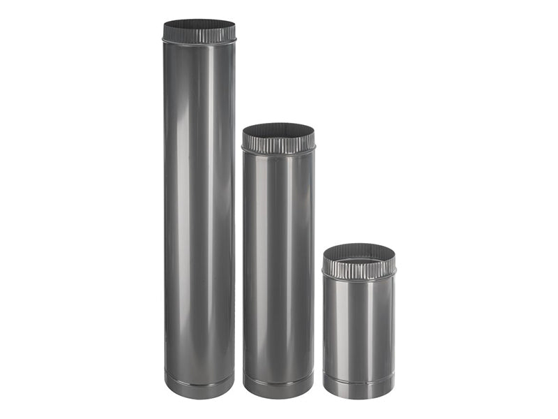 1mm Thick Grade 316 Stainless Steel Flue Pipe - Straight Lengths