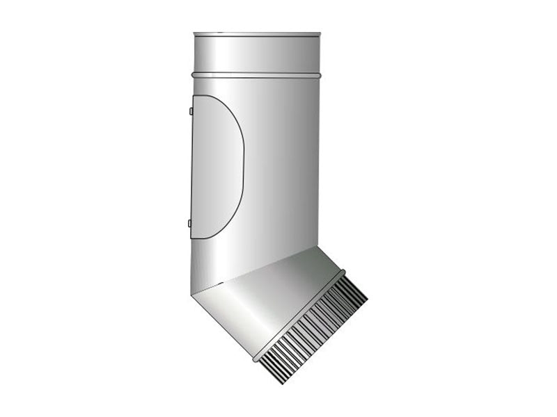 Excelsior Single Wall Flue System 45 Deg. Bend c/w Door