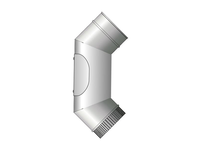 Excelsior Single Wall Flue System 90 Deg. Elbow c/w Door