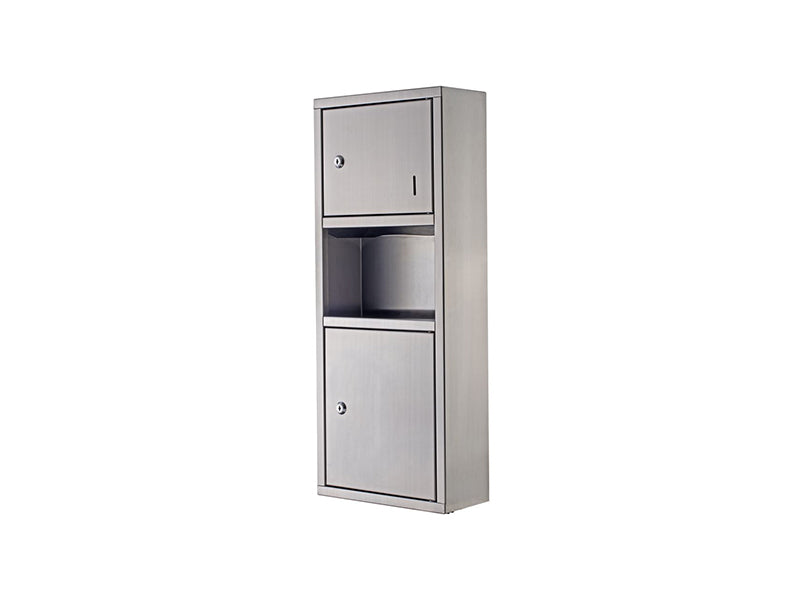 The Corrib - Lockable Combined Paper Towel Dispenser & Receptacle