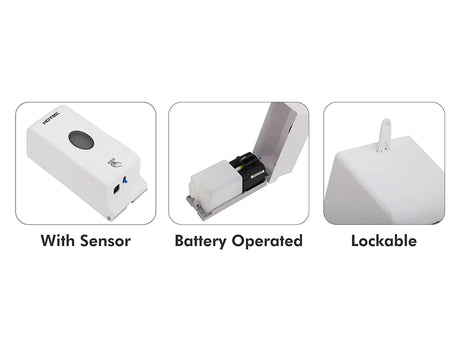 Schiller Sensor Operated White ABS Soap Dispenser