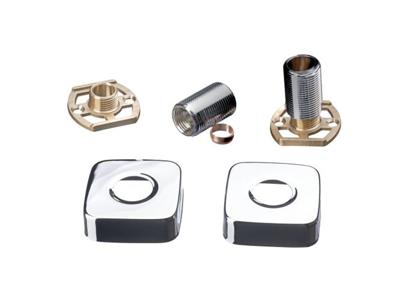 Shower Fixing Kit with Square Cover Plates