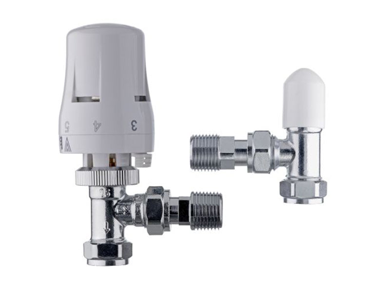 Schuller Pair Angle Pattern Thermostatic Radiator Valves