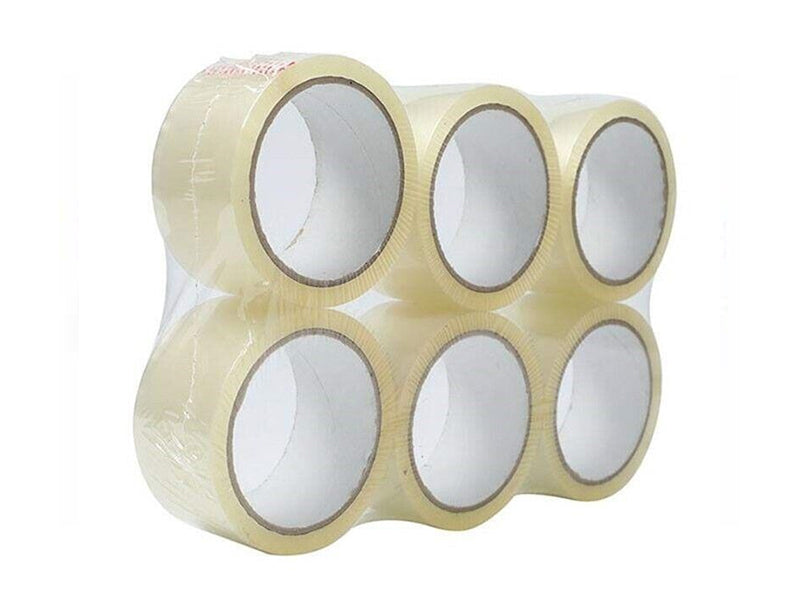 Pack of 6 Rolls, Clear Carton Closure Tape