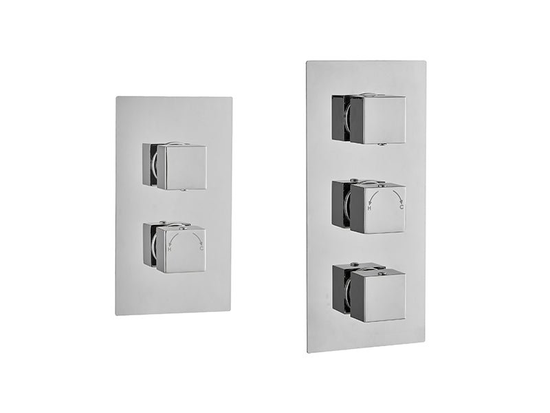 Square Twin/Triple Concealed Thermostatically Controlled Shower Valve