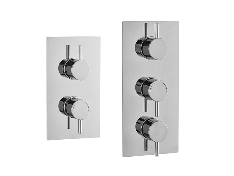 Round Twin/Triple Concealed Thermostatically Controlled Shower Valve