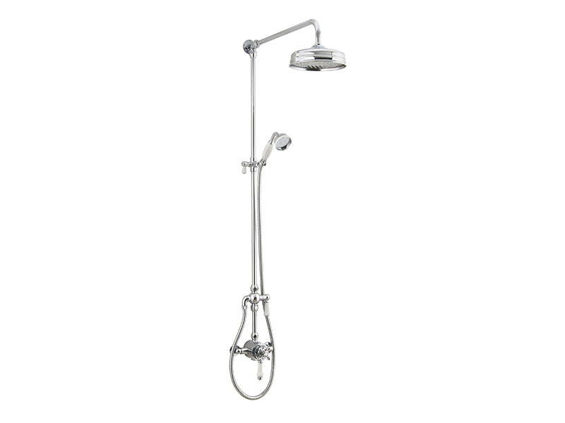 Traditional Thermostatic Dual Control Shower Valve with Rigid Riser Kit