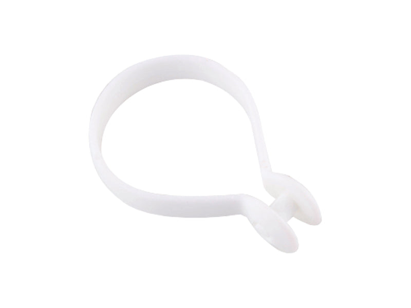 Clear Oval with Button Lock Shower Curtain Rings