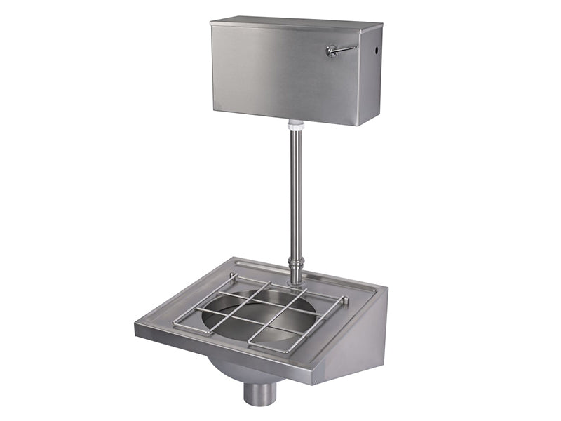 600mm x 600mm Wall Mounted Sluice Sink with Hinged Bucket Grating