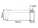 Fixed Wall Mounted Spout - Stainless Steel