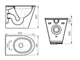 Back to Wall Floor Mounted WC Pan Only