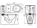 Close Coupled WC Suite - Including Seat & Cover