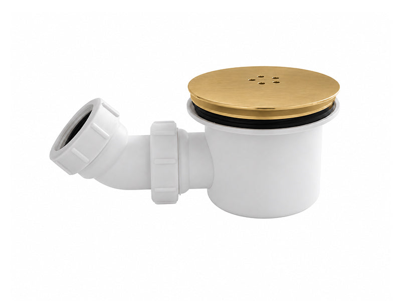 MegaFlo Shower Waste and Trap c/w 113mm - Brushed Brass Flange