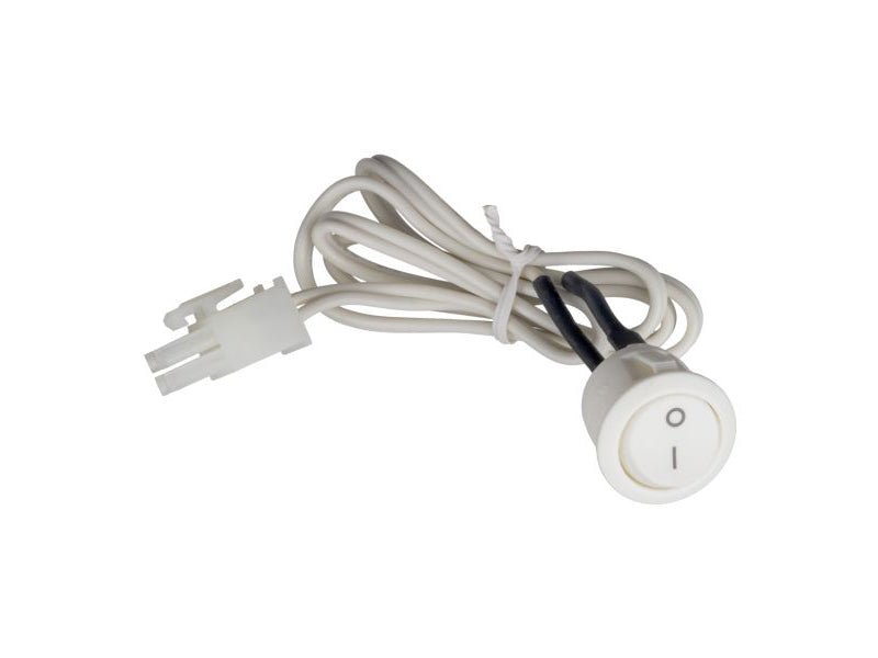 White Round Rocker Switch 12V