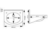The Shannon Heavy Duty Wall Mounted Basin with Splash Back