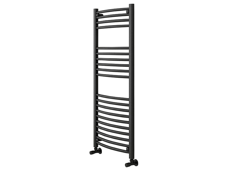 Anthracite Curved Towel Warmer with Round Rails