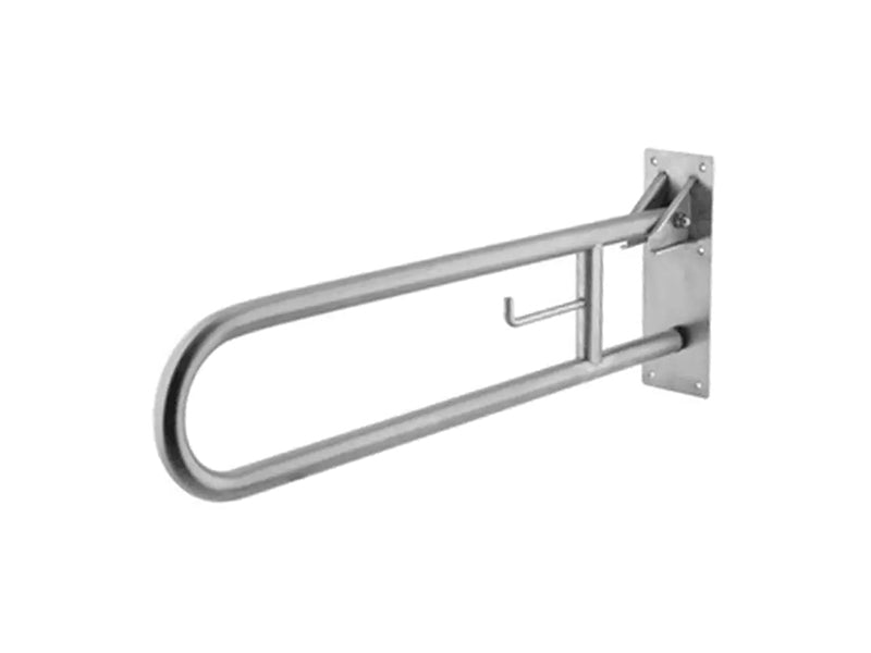 Satin Finish 304 Stainless Steel Waterproof Hinged Grab Rails Incorporating T/Roll Holder