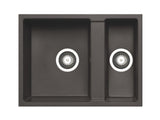 Tetragon Undermount Sink 590 x 440cm 1 & 1/2 B - Graphite Carbon Finish
