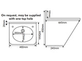The Tolka Heavy Duty Wall Mounted Basin with Splash Back and Enclosing Apron