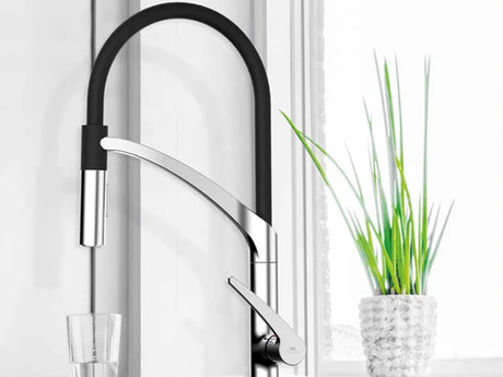 Rubineta Ultima 50 Monobloc Sink Mixer - Chrome/Black