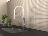 Rubineta Ultima 50 Monobloc Sink Mixer - Chrome / White