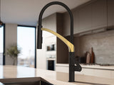 Rubineta Ultima 50 Monobloc Sink Mixer - Gold / Black