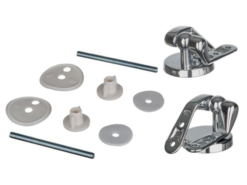 Universal Replacement Toilet Seat Hinges - Chrome