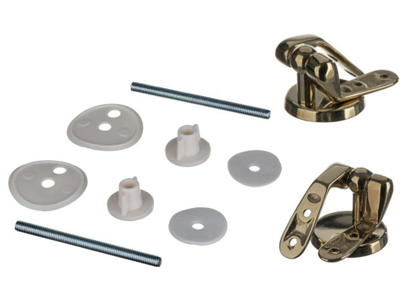 Universal Replacement Toilet Seat Hinges - Gold