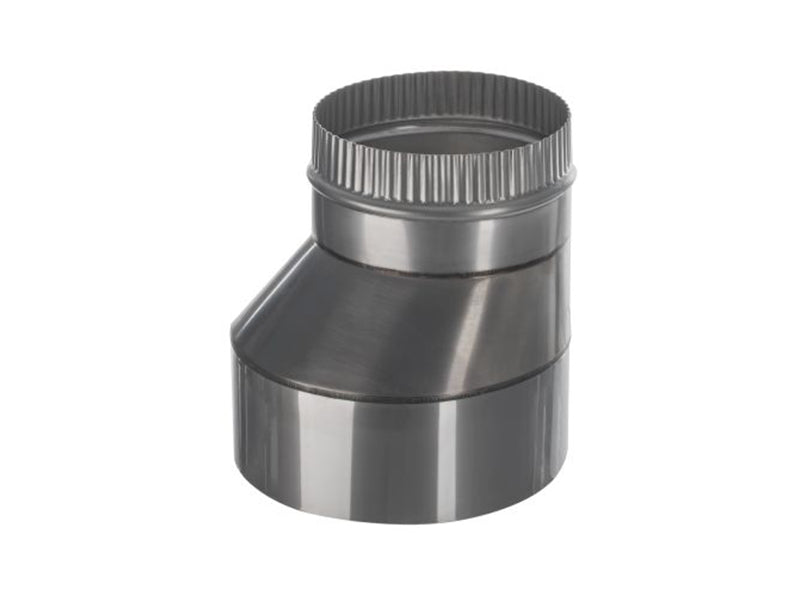 1mm Thick Grade 316 Stainless Steel Flue Pipe - Eccentric Increaser (225mm High)