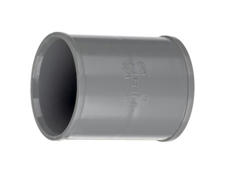 Wavin Waste Pipe Solvent Weld Straight Coupling - Grey